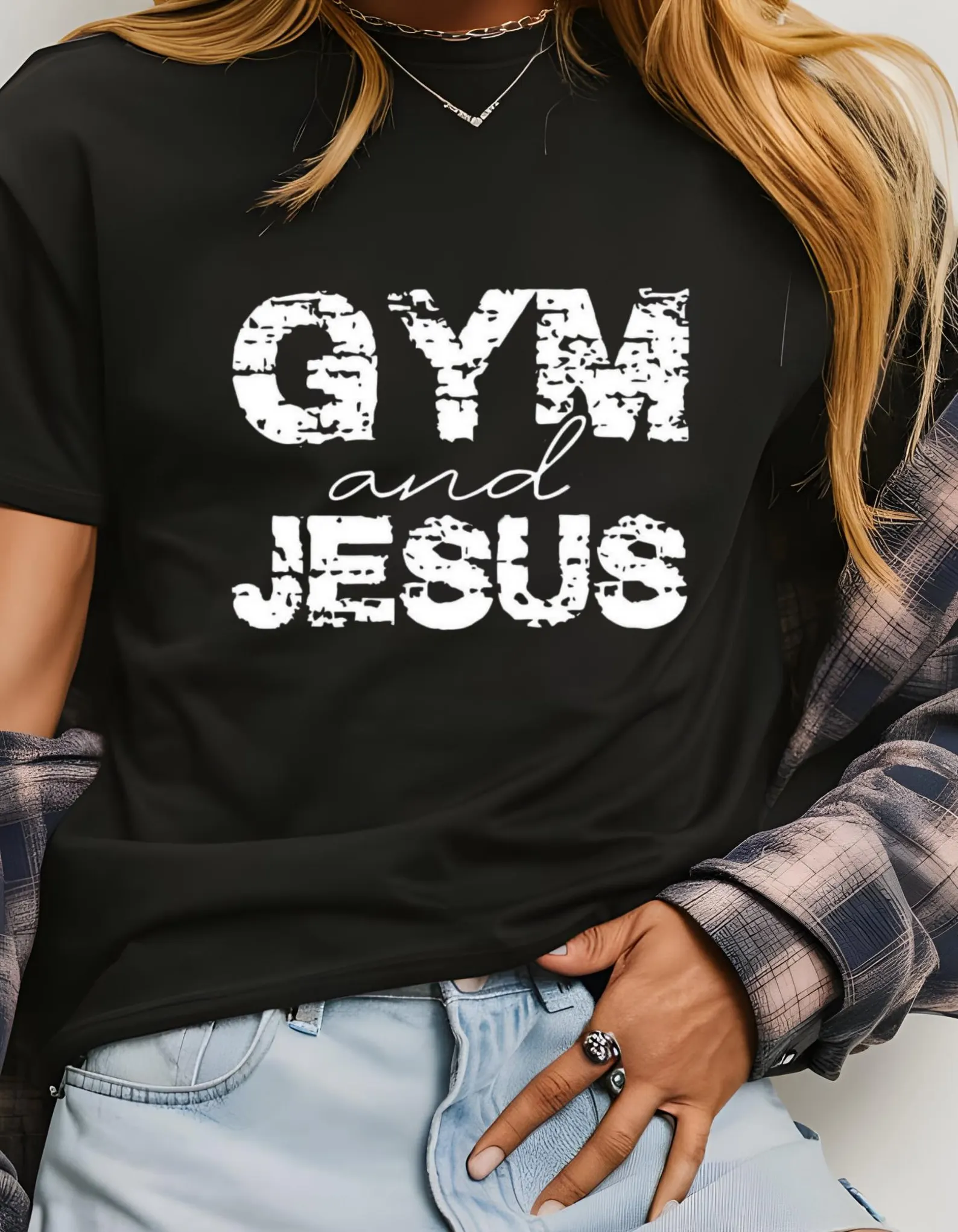 gym and jesus graphic tee gym and jesus graphic tee